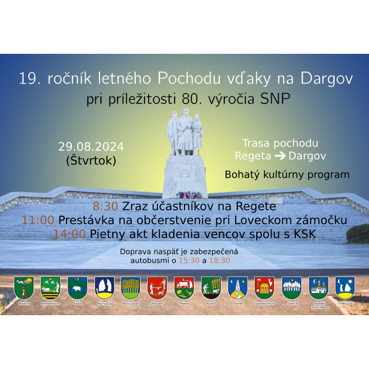 Letný Pochod na Dargov- program počas dňa